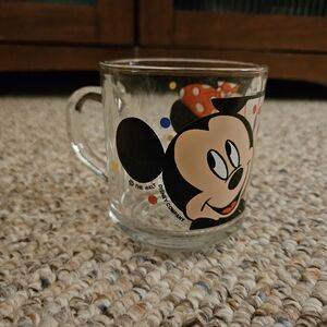 Disney Mickey And Minnie Clear Cup